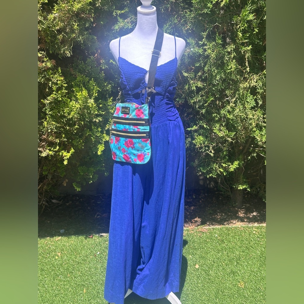Betsey Johnson Pink and Blue Crossbody Bag with Playful Design Adjustable strap - Picture 2 of 6
